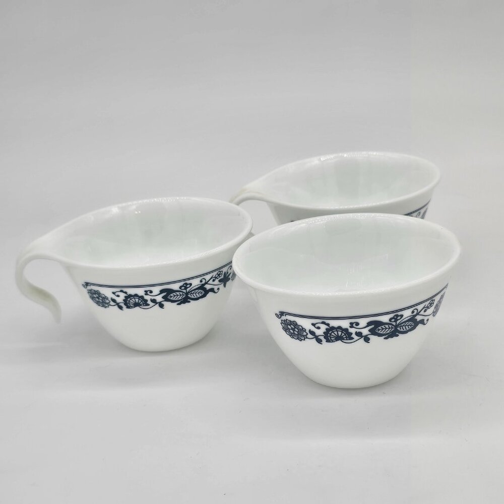 Corelle by Corning Old Town Blue Onion Sugar Cup and 2 Hook Handle Coffee Cups